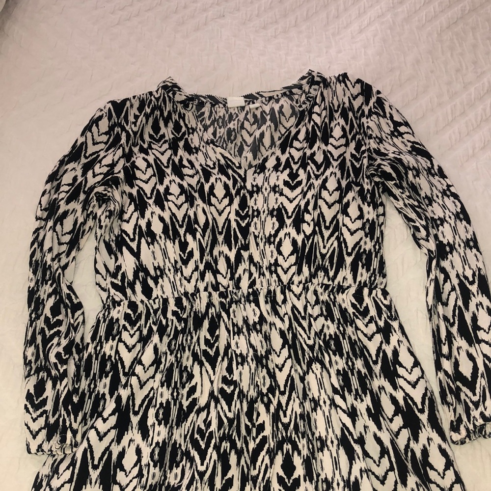 Gap silky shirt dress with lining
